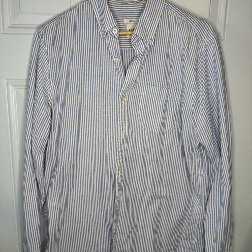 Men's Blue Striped Shirt